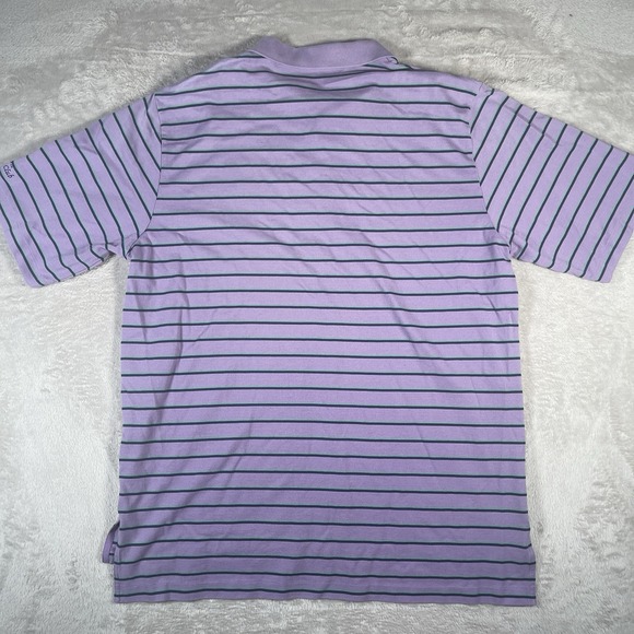 Polo Golf Ralph Lauren Shirt Men's Large Purple Striped Pima Soft Touch Polo‎ - Picture 5 of 7